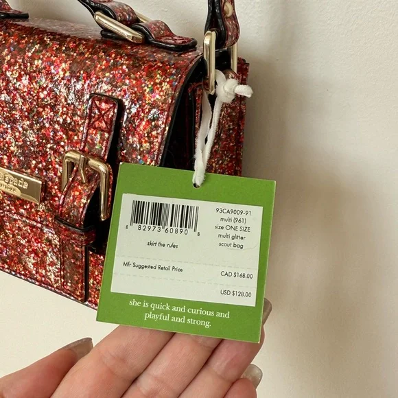 Kate Spade “Skirt the Rules” Multi Glitter Scout Bag NWT - Picture 2 of 6